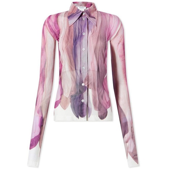 Acne Studios Estafani Printed Button Up - Picture 1 of 3